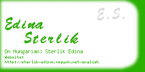 edina sterlik business card